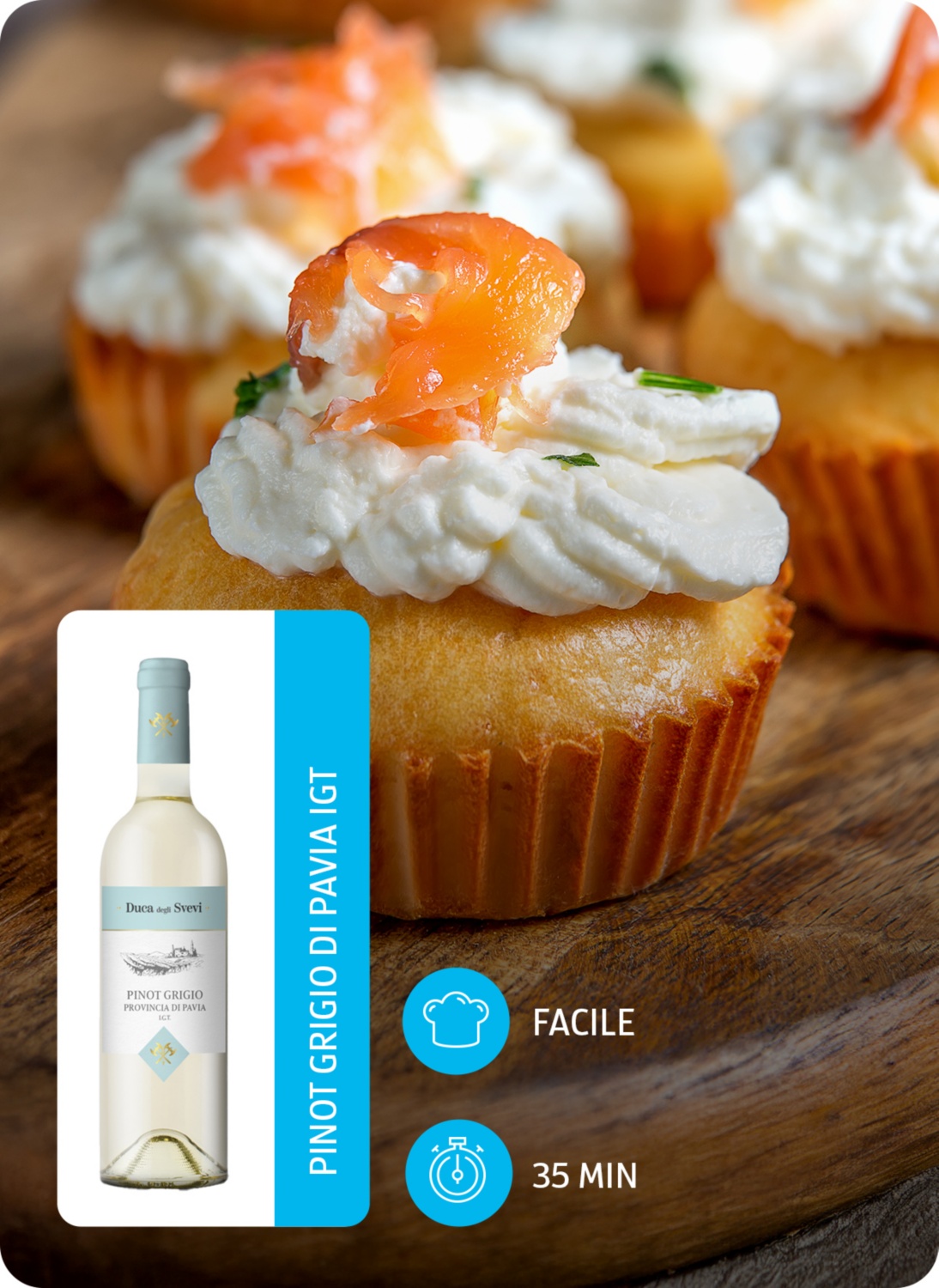 Muffin salati con salmone e cipollotti 