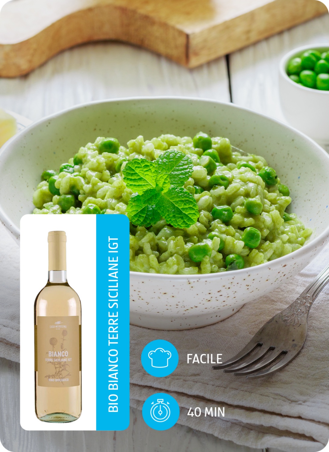 Risotto con piselli e menta 
