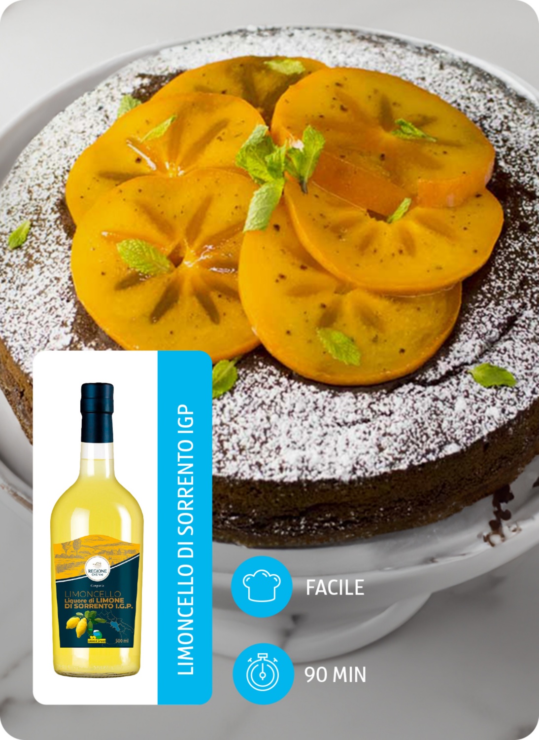 Torta cachi e cioccolato