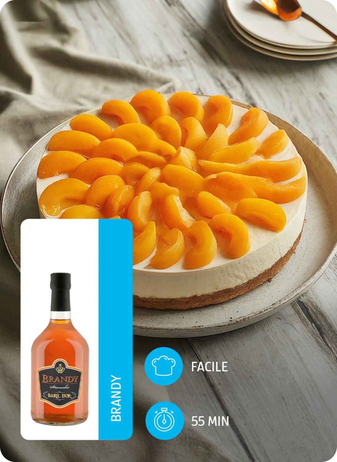 Torta fredda alle albicocche