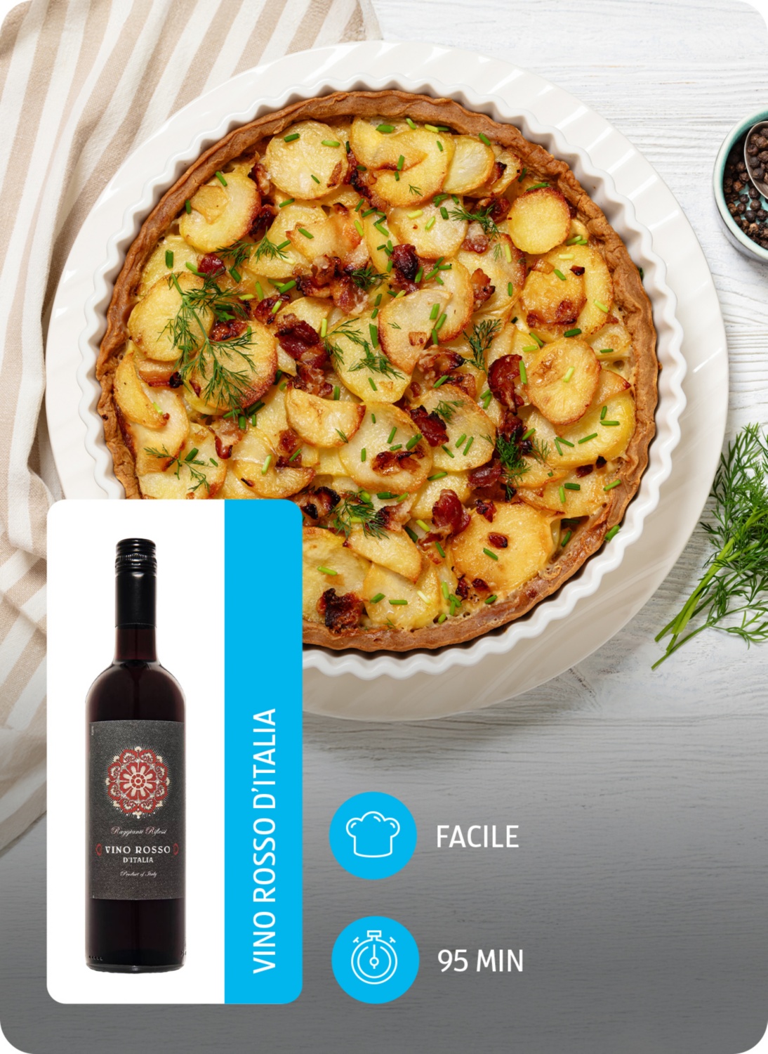 Torta salata con patate novelle 