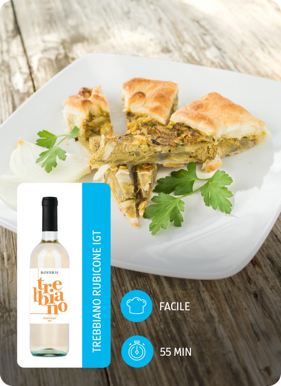 Torta salata con carciofi e formaggio