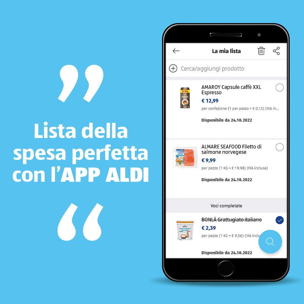 Lista della spesa perfetta con la App ALDI