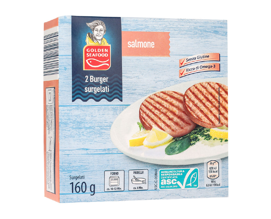 Burger di salmone ASC 160 g