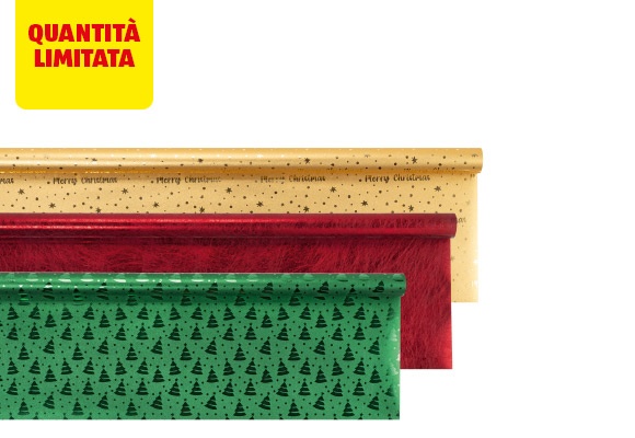 HOME CREATION Carta regalo natalizia metallizzata