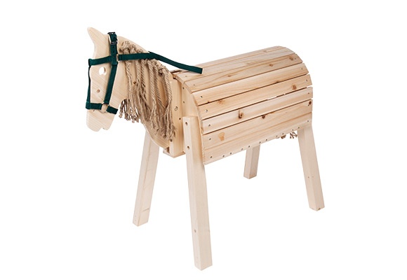 TOYLINO Cavallo da gioco in legno