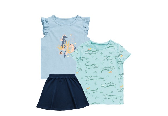 LILY & DAN Completo estivo per bambini, 4 pezzi
