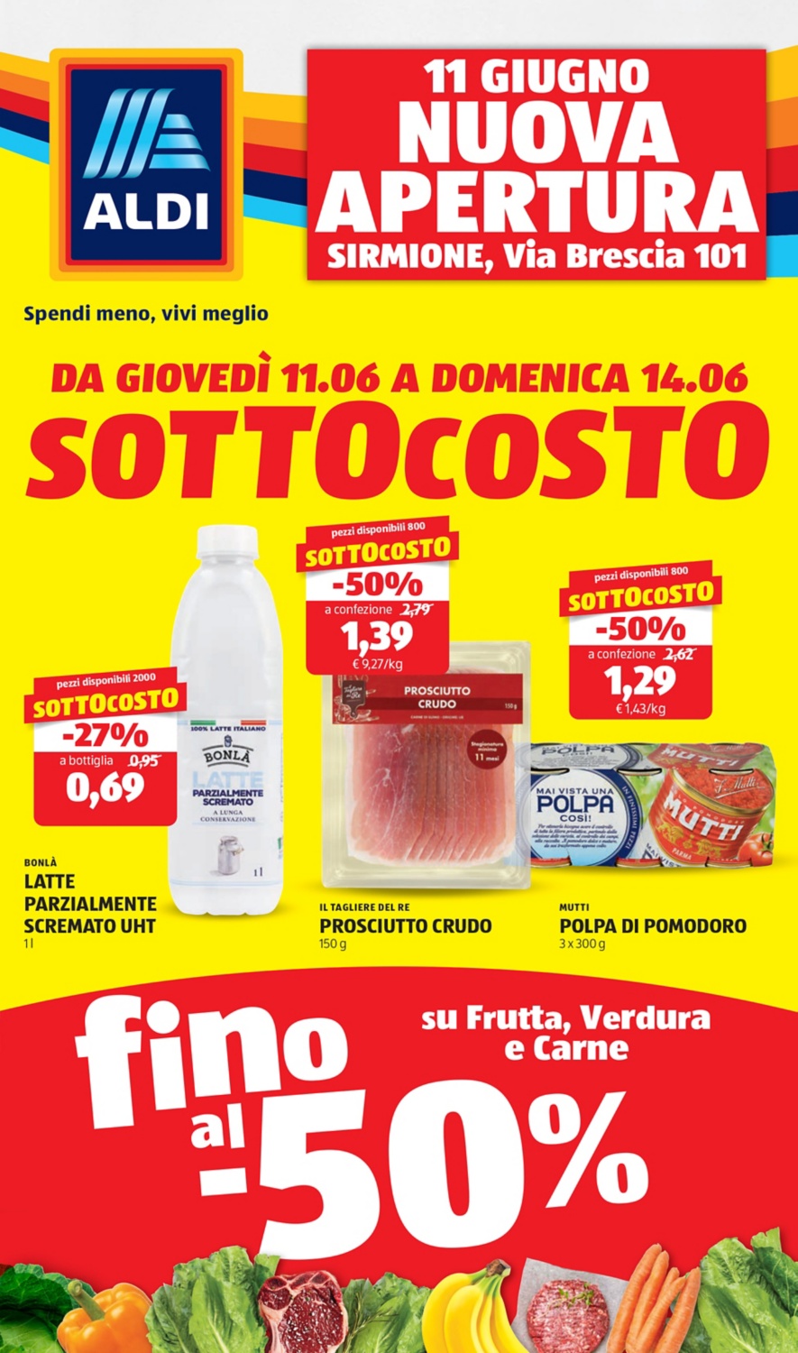 Scopri tutti i prodotti da giovedì 11 giugno