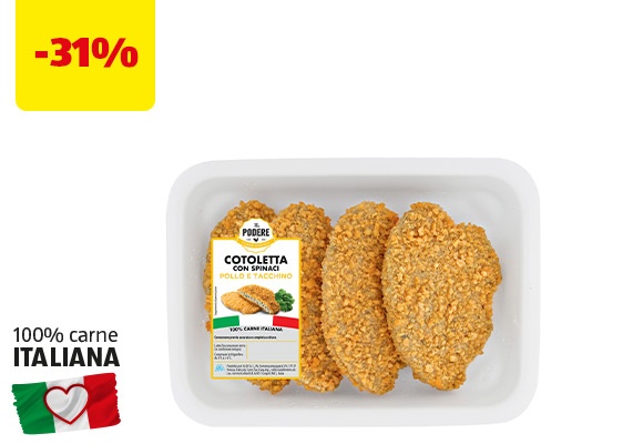 IL PODERE Cotoletta di pollo e tacchino con spinaci