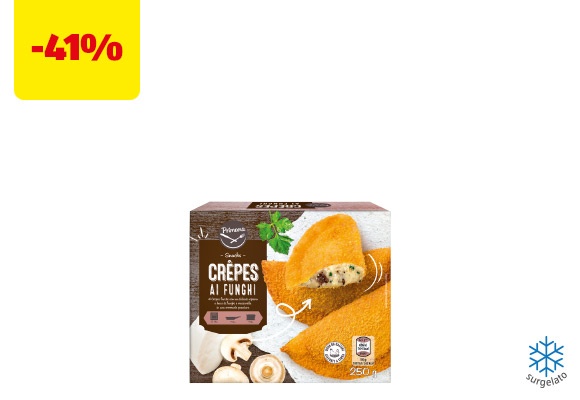 PRIMANA Crepes ai funghi e mozzarella