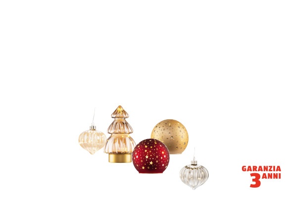 CASALUX Decorazioni natalizie LED in vetro