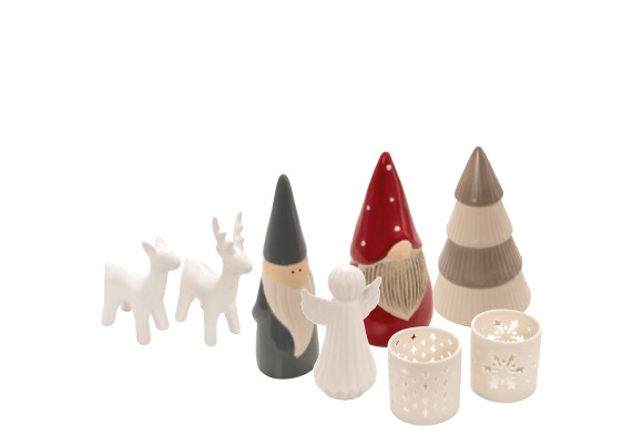 HOME CREATION Decorazioni in ceramica a tema natalizio