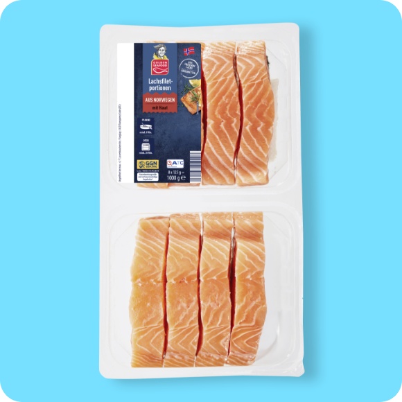 Norwegische Lachsfiletportionen