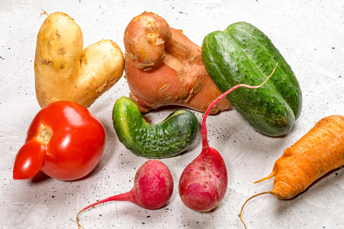 Verschiedenes Gemüse mit optischen Makeln