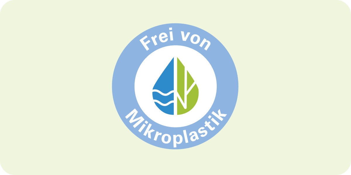 Siegel Frei von Mikroplastik.