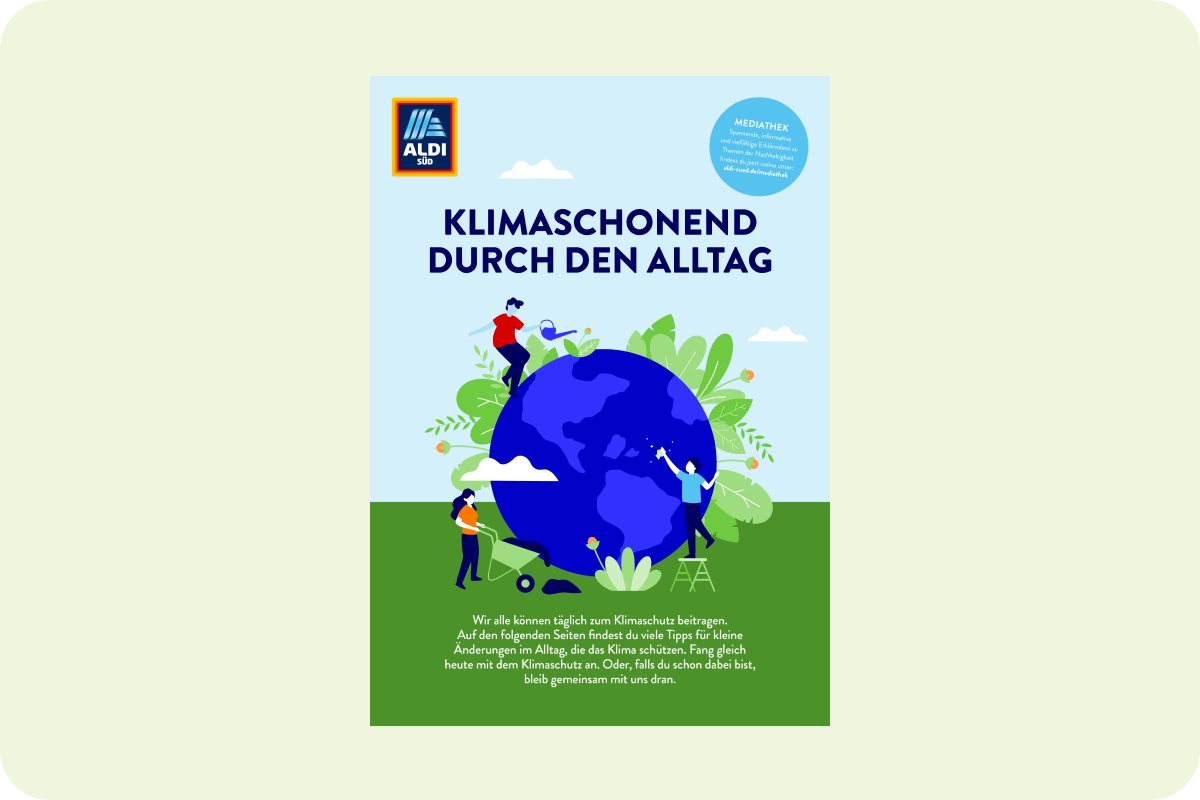 Cover der Broschüre Klimaschonend durch den Alltag.