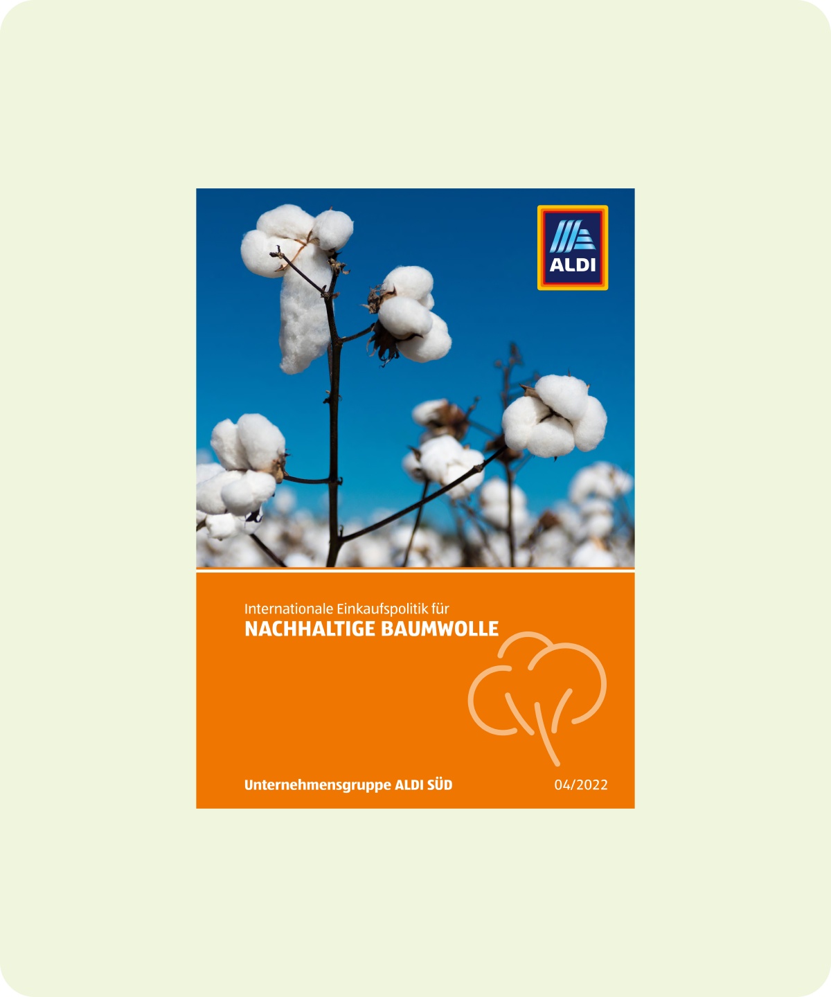 Cover der internationalen Baumwoll-Einkaufspolititk von ALDI-SÜD.