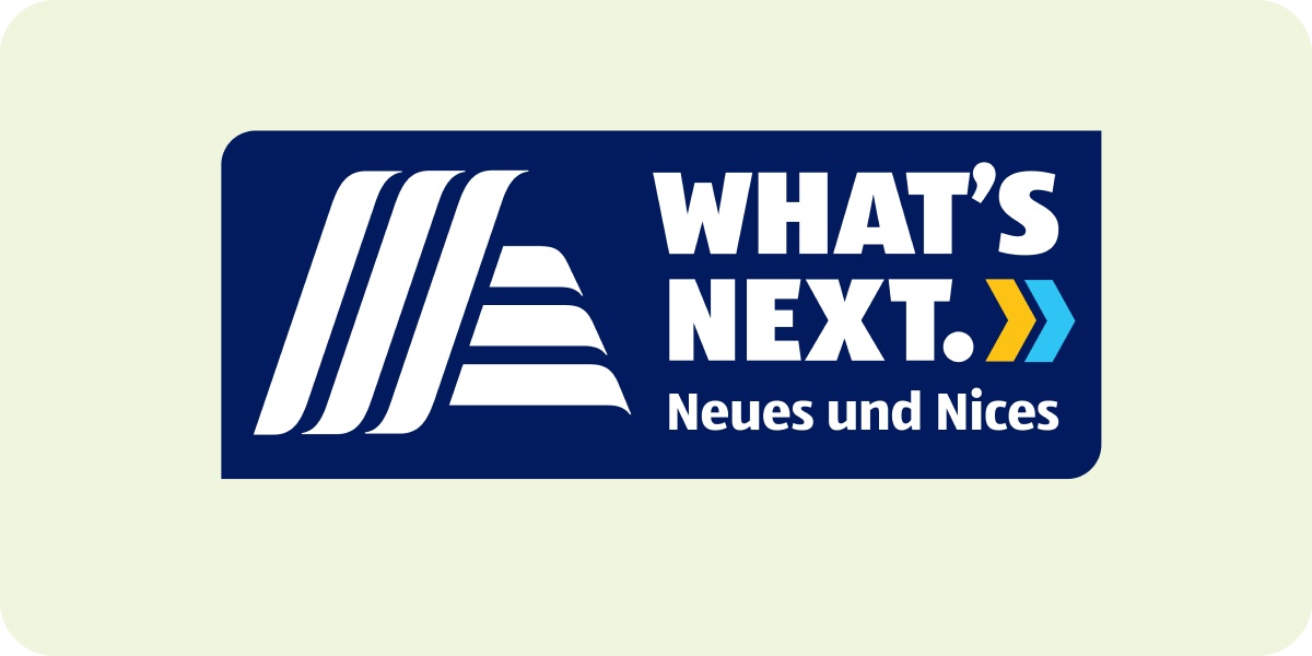 Logo der ALDI SÜD WHAT'S NEXT Startup Produkte.