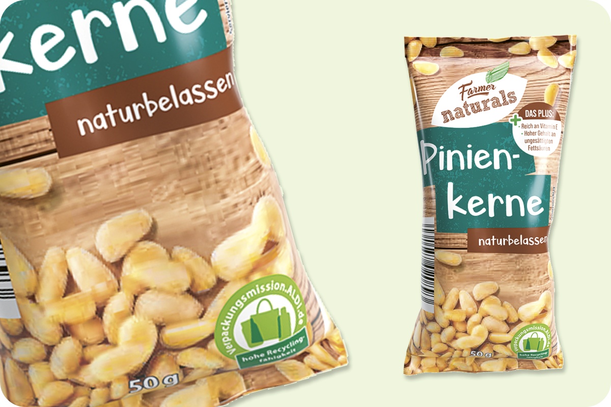 Produktbild der Farmer naturals Pinienkerne.