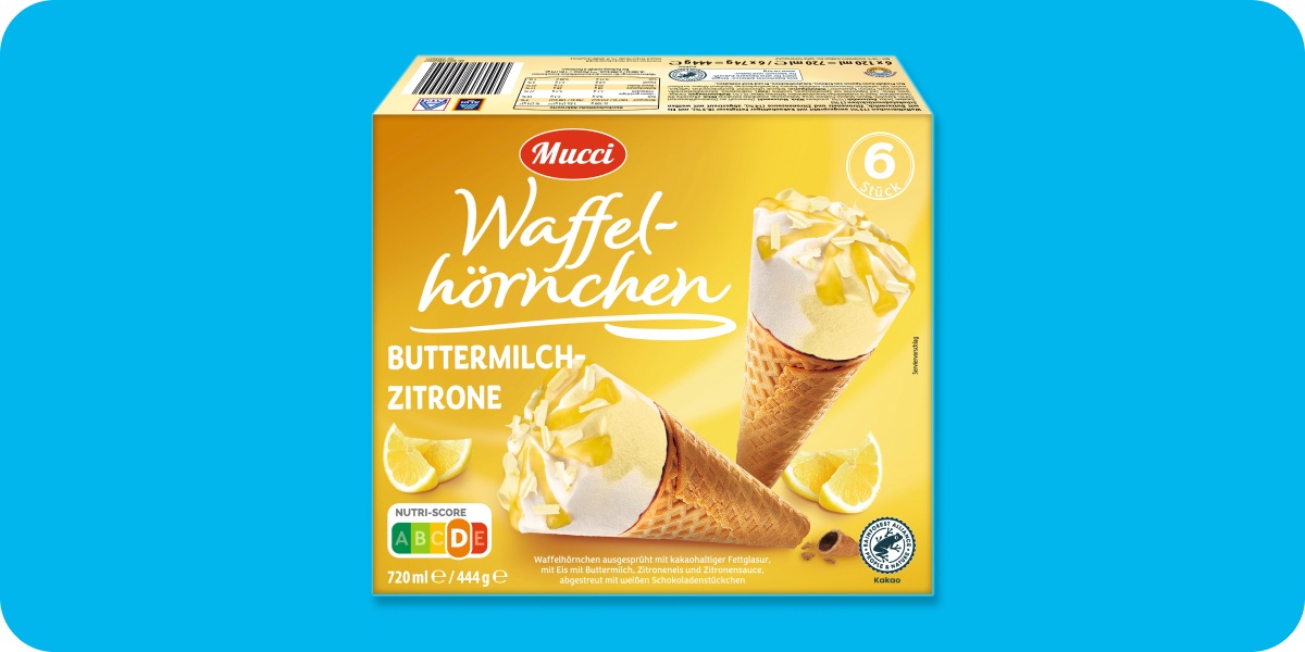 Produktbild MUCCI Waffelhörnchen.