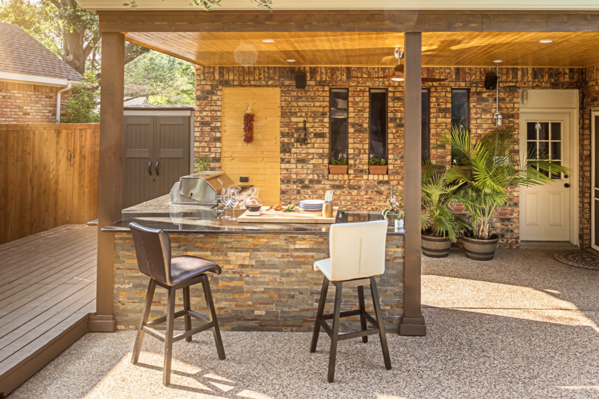 Outdoorküche mit Überdachung