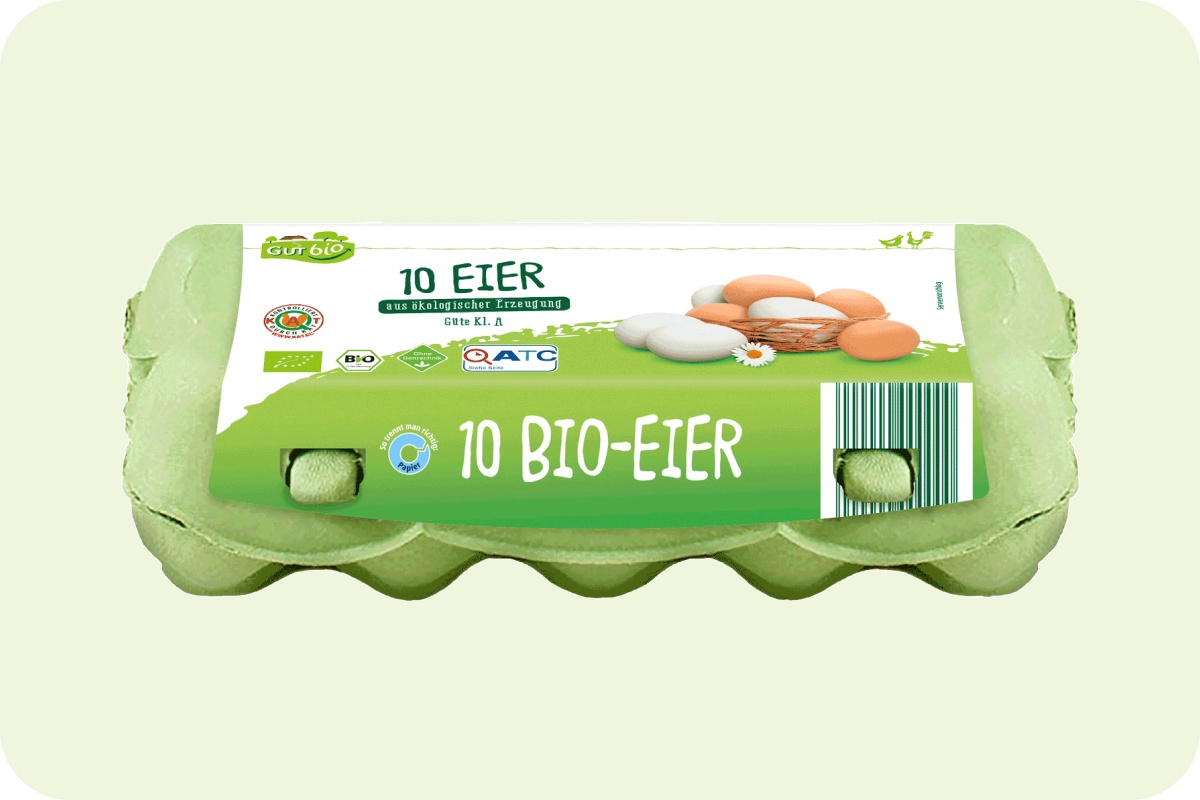 Produktbild der GUT bio Bio-Eier von ALDI SÜD.