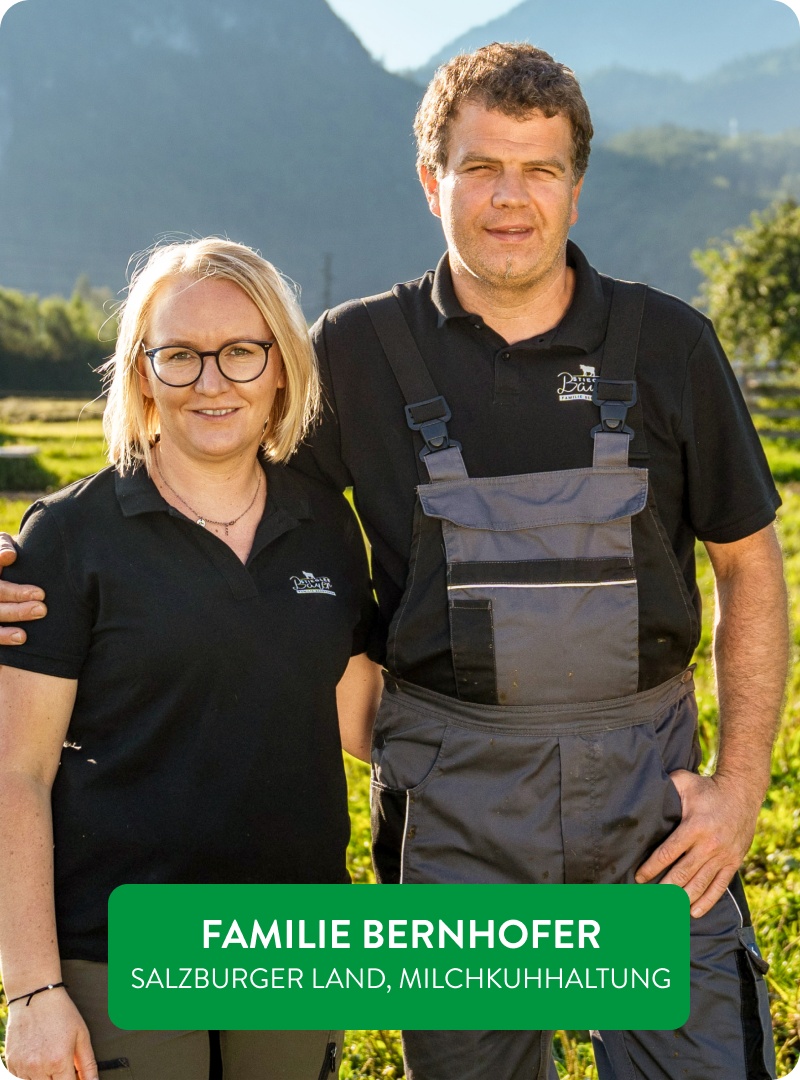 Naturland-Landwirte Frau und Herr Bernhofer.