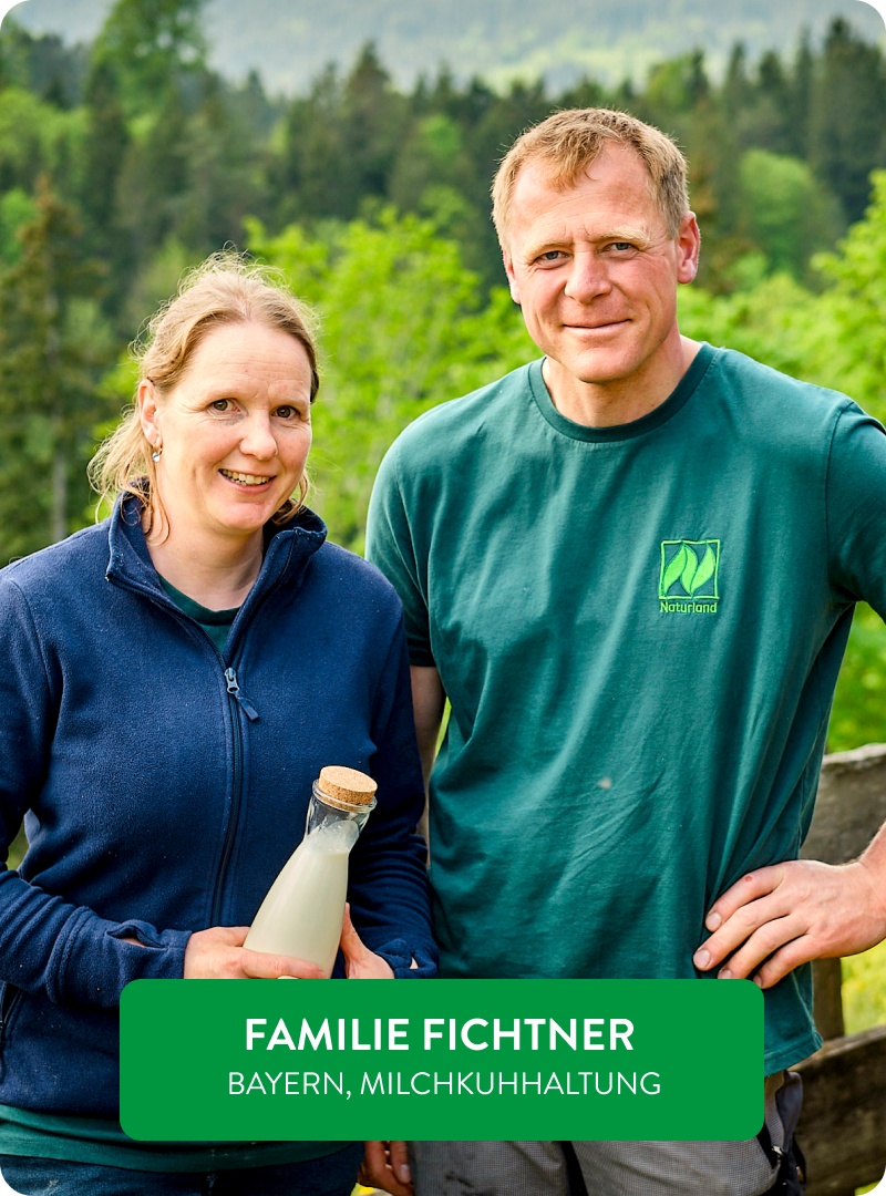 Naturland-Landwirte Frau und Herr Fichtner.