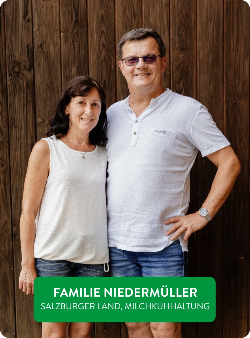 Naturland-Landwirte Frau und Herr Niedermüller.