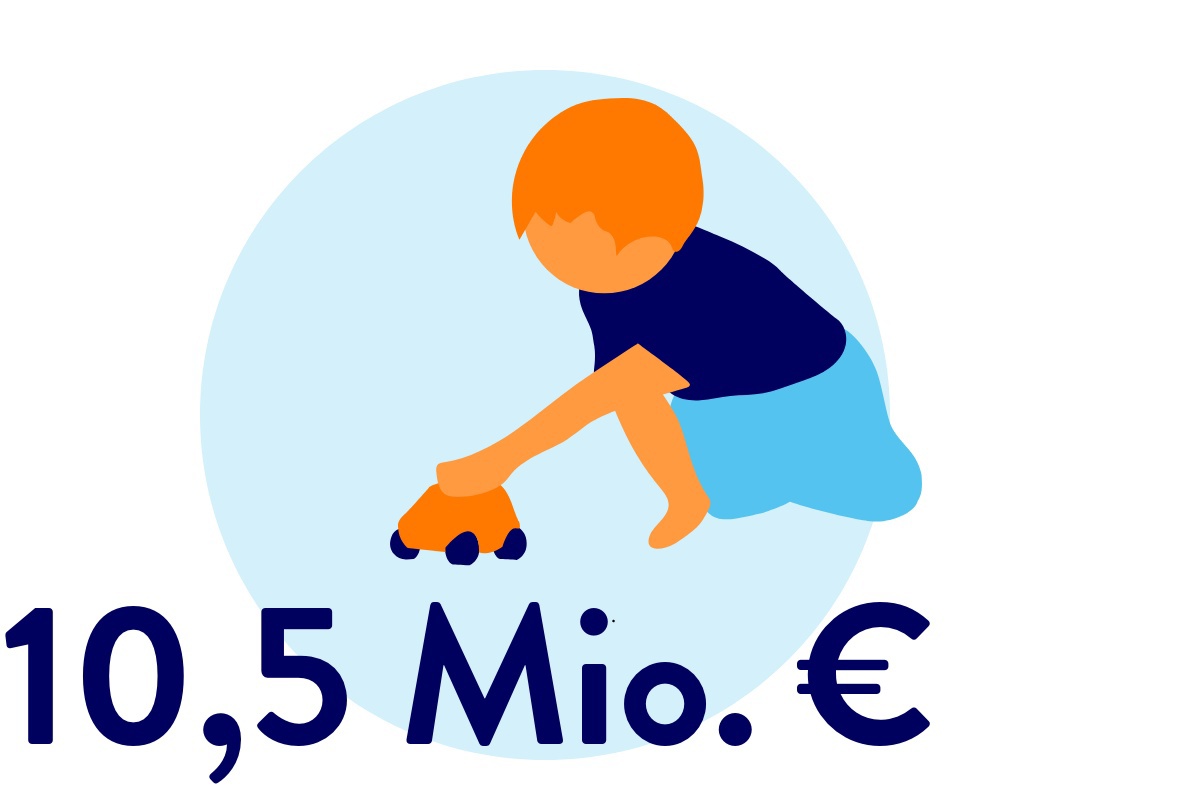 Kind spielt mit Spielzeug auto.