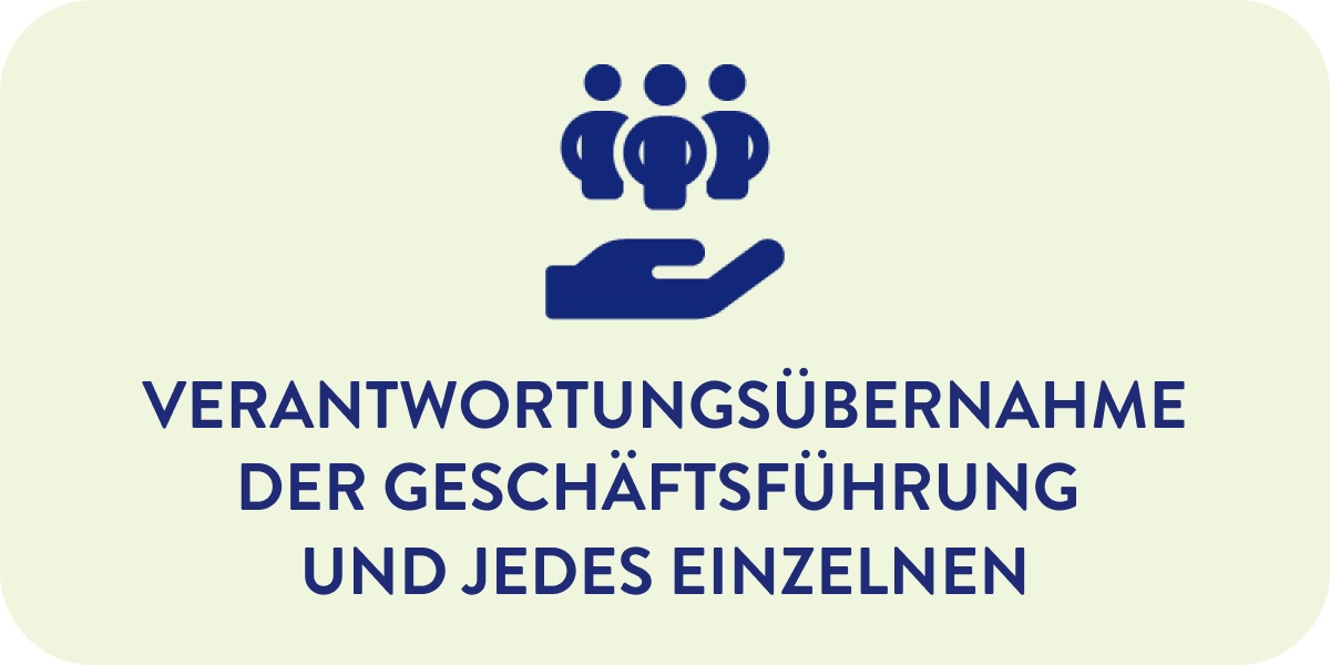 Illustration einer Hand die eine Persongruppe hält.
