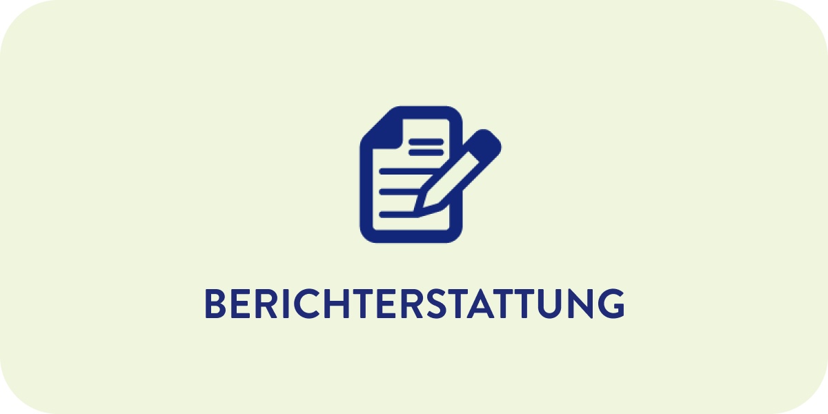 Illustration eines Berichts und Stift, der darauf schreibt.
