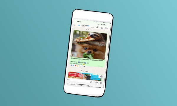 Smartphone ALDI SÜD WhatsApp-Chat