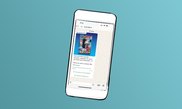Smartphone ALDI SÜD WhatsApp-Chat