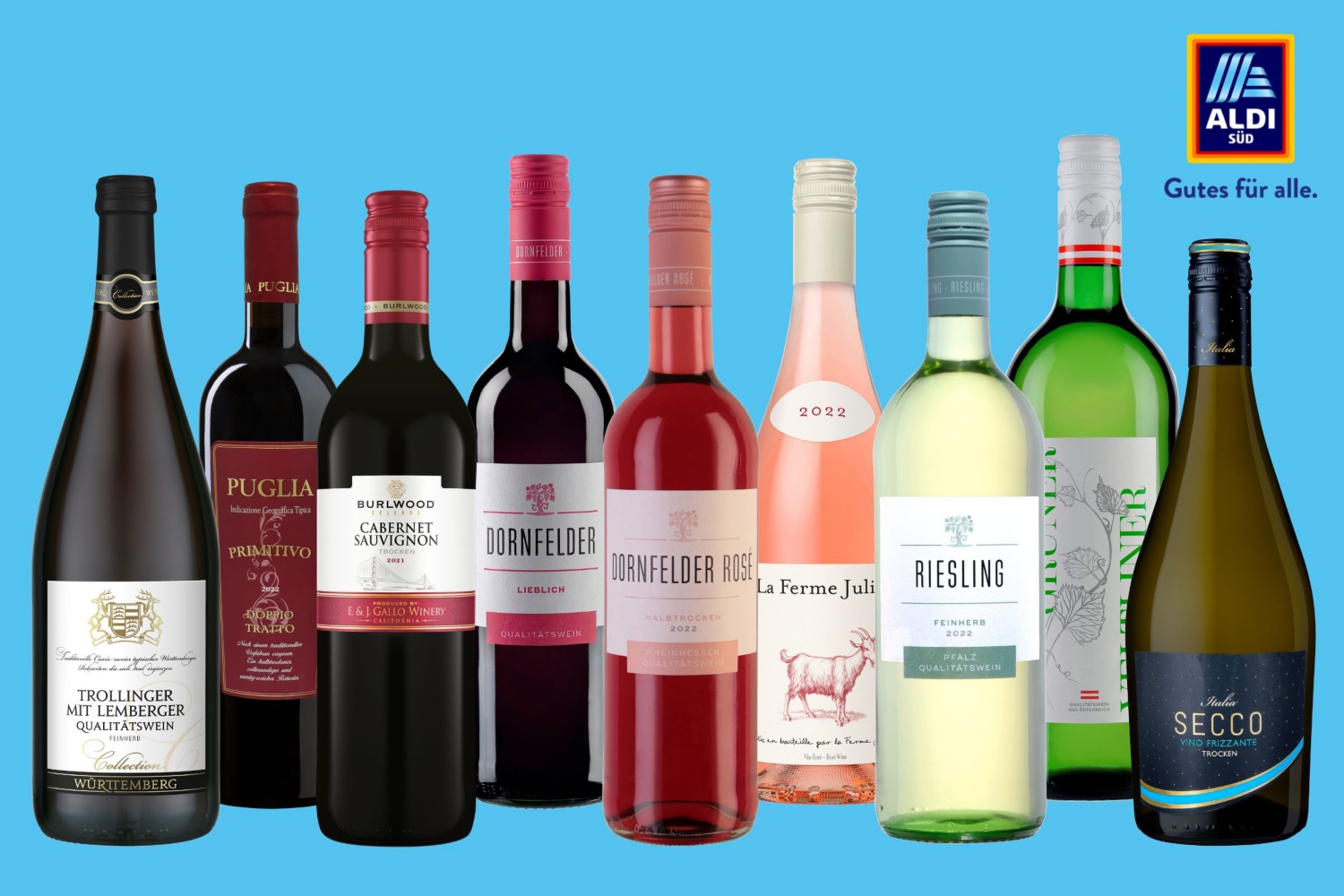 Bis zu 42 Prozent gunstiger Sommerweine zum Probierpreis bei ALDI SUD