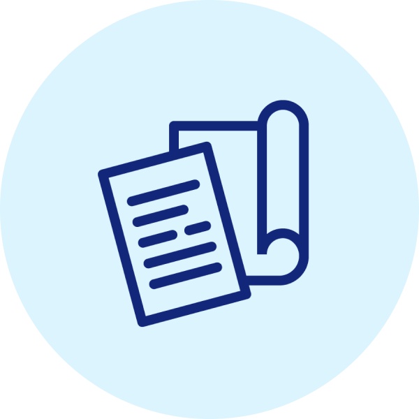 Illustration eines Vertrags.