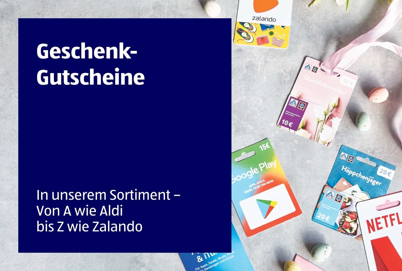 Aldi Guthaben Geschenkkarten Gunstig Kaufen Aldi Sud