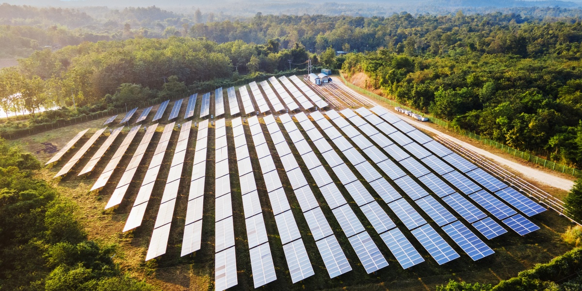 Eine Photovoltaikanlage.