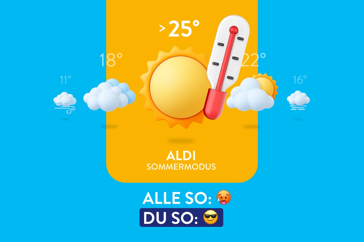 Hitze Barometer ALDI Sommermodus.