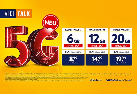ALDI TALK führt als erster deutscher Discount-Prepaid-Anbieter 5G ein