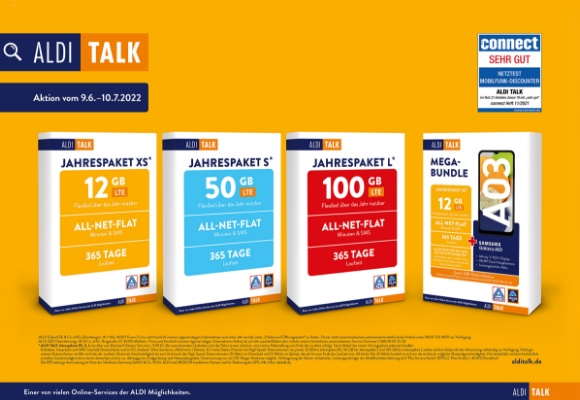 Günstige Gelegenheit bei ALDI TALK: Ab 59,99 Euro ein Jahr lang telefonieren und surfen