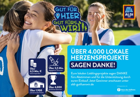 Unterstützung für über 4000 lokale Vereine: ALDI SÜD setzt sich für gemeinnütziges Engagement ein