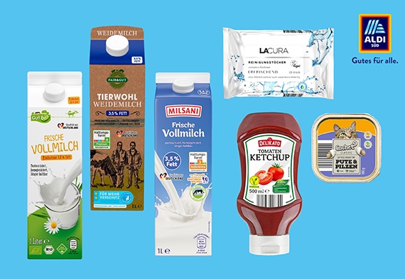 Einmal sehr gut, zweimal gut - ALDI Vollmilch ist Testsieger bei Stiftung Warentest