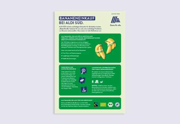 Factsheet Bananeneinkauf bei Aldi Süd