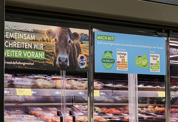 ALDI SÜD: Bereits 30 Prozent Frischfleisch aus Haltungsformen 3 und 4