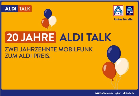 20 Jahre ALDI TALK: Zwei Jahrzehnte Mobilfunk zum ALDI Preis