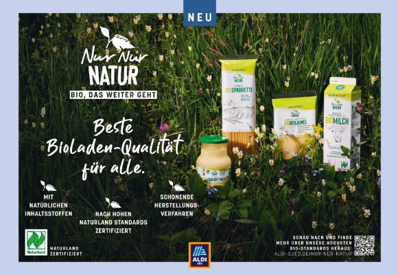 Noch mehr Bio, noch mehr ursprüngliche Rezepturen: ALDI SÜD erweitert das „Nur Nur Natur“ Sortiment