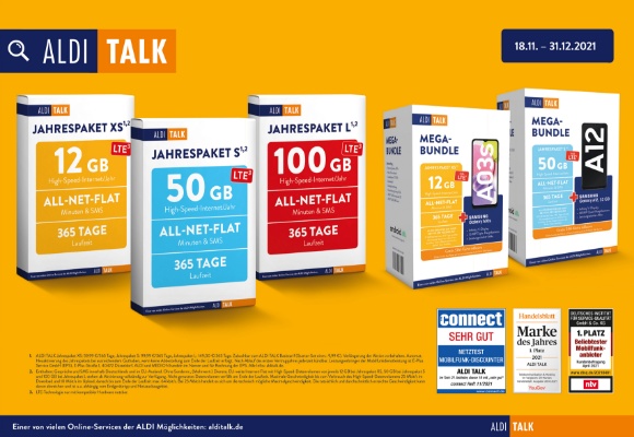 Wieder erhältlich: ALDI TALK Jahrespakete