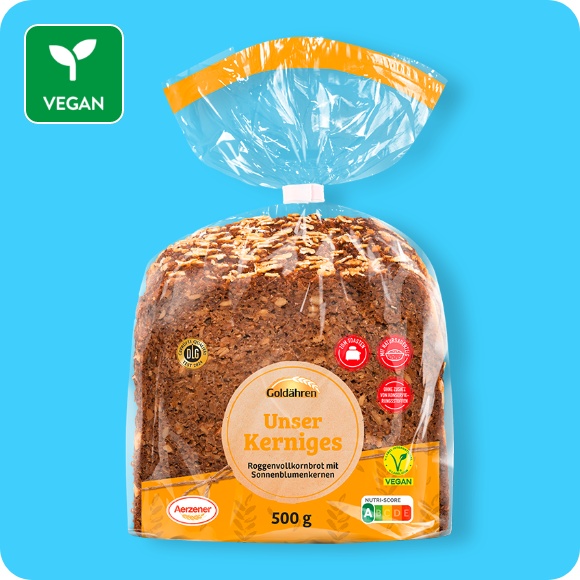 Kerniges Roggenvollkornbrot