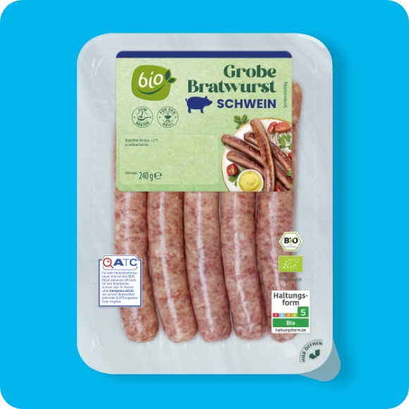 Grobe Bio-Bratwurst